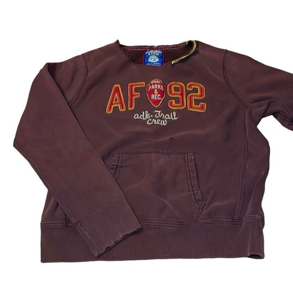 Y2K Abercrombie & Fitch brown pullover Sweatshirt AF-92, Parks & Rec XX-Large - Picture 1 of 8
